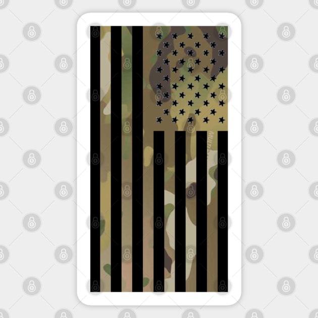 United States Flag Camouflage Sticker by Cataraga